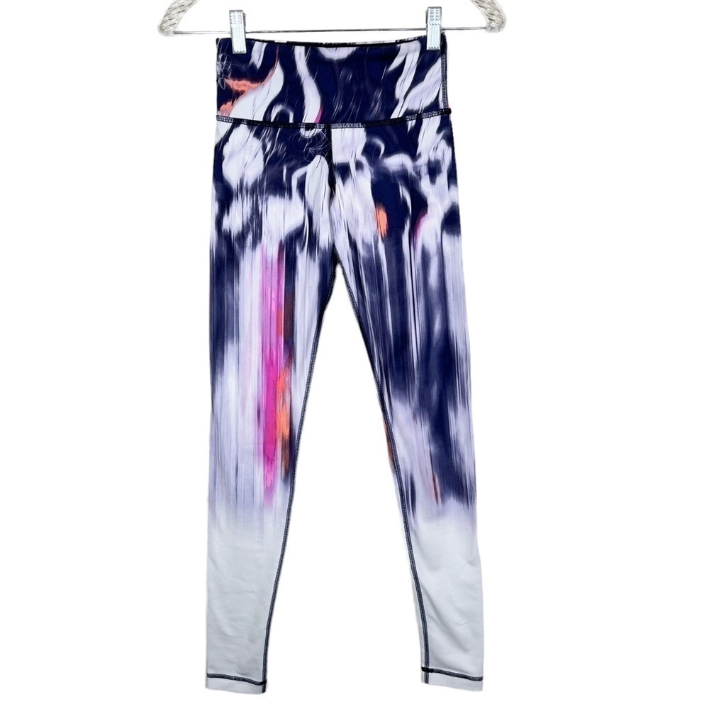 Lululemon Wunder Under Pant Leggings Engineered Mirage Deep Indigo Size 2